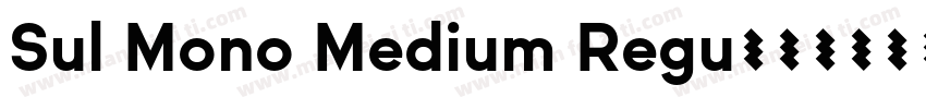 Sul Mono Medium Regu字体转换